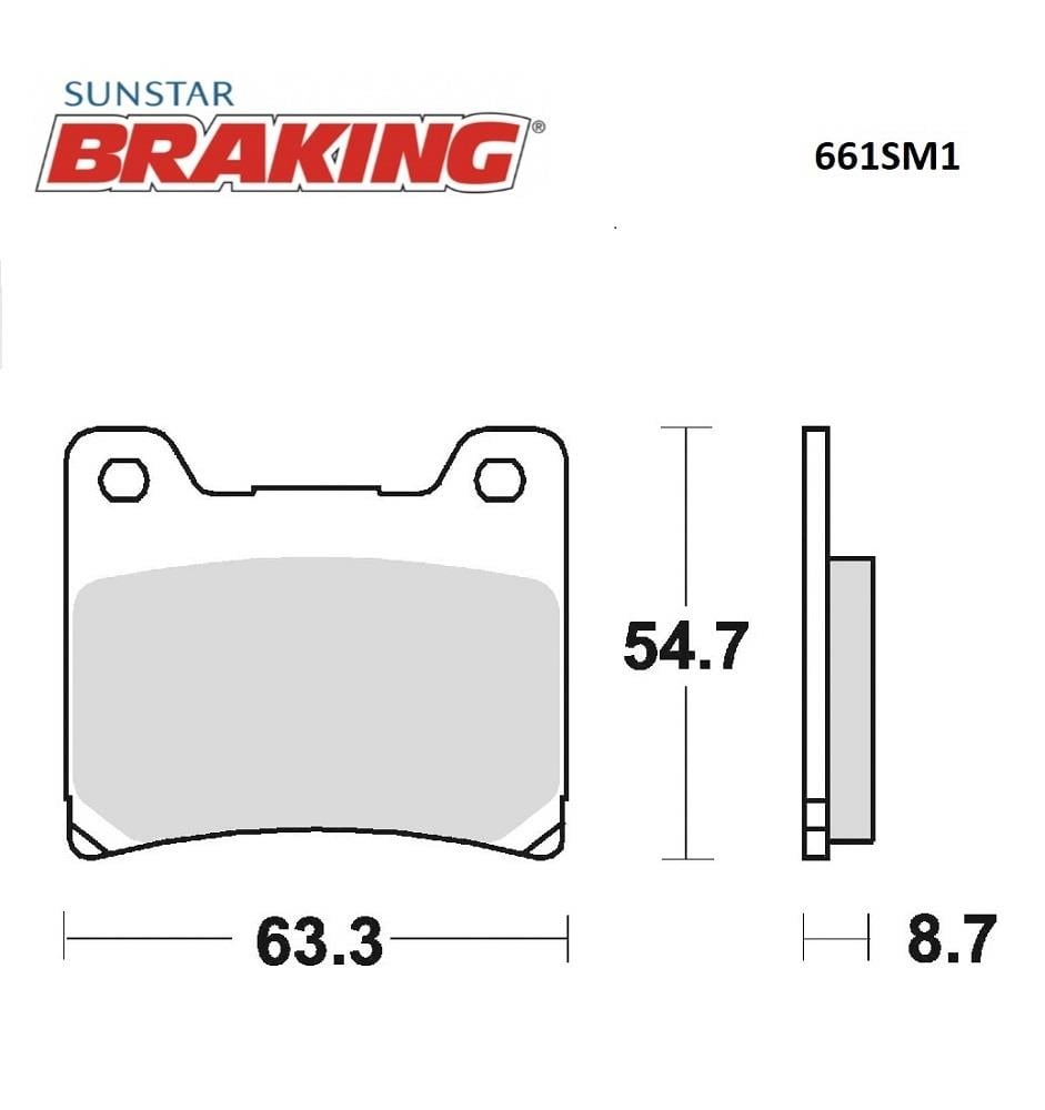 YARI METALİK FREN BALATASI / YAMAHA / TDM / 850cc / ARKA  / 1991-1992-1993-1994-1995-1996-1997-1998-1999-2000-2001