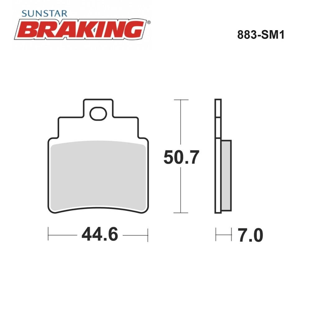 YARI METALİK ÖN FREN BALATASI / KYMCO / GRAND DINK / 250cc / ÖN  / 2001-2002-2003-2004-2005-2006