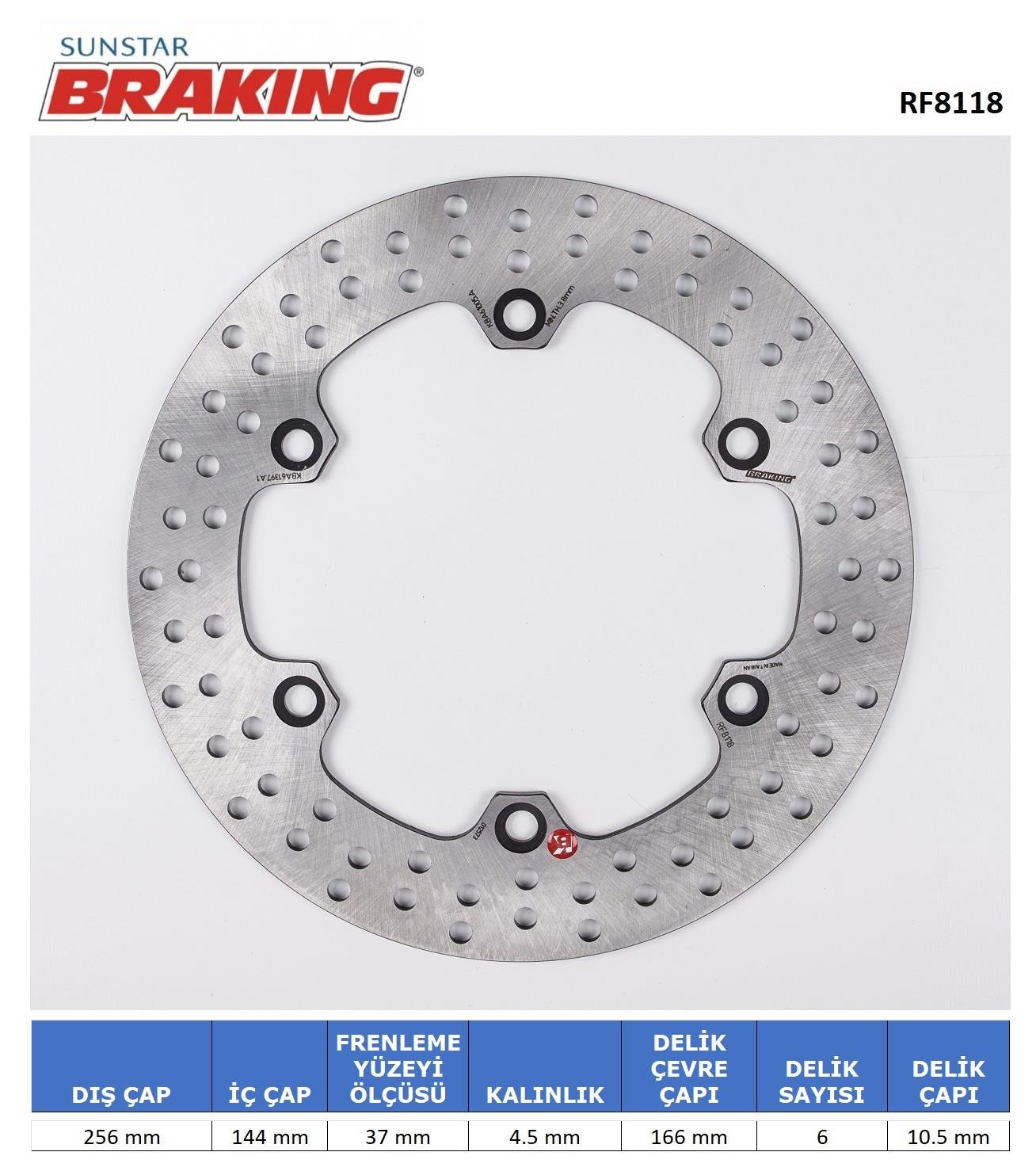 YUVARLAK FREN DİSKİ / HONDA / SH İ 300 / 300cc / ÖN  / 2010-2011-2012-2013