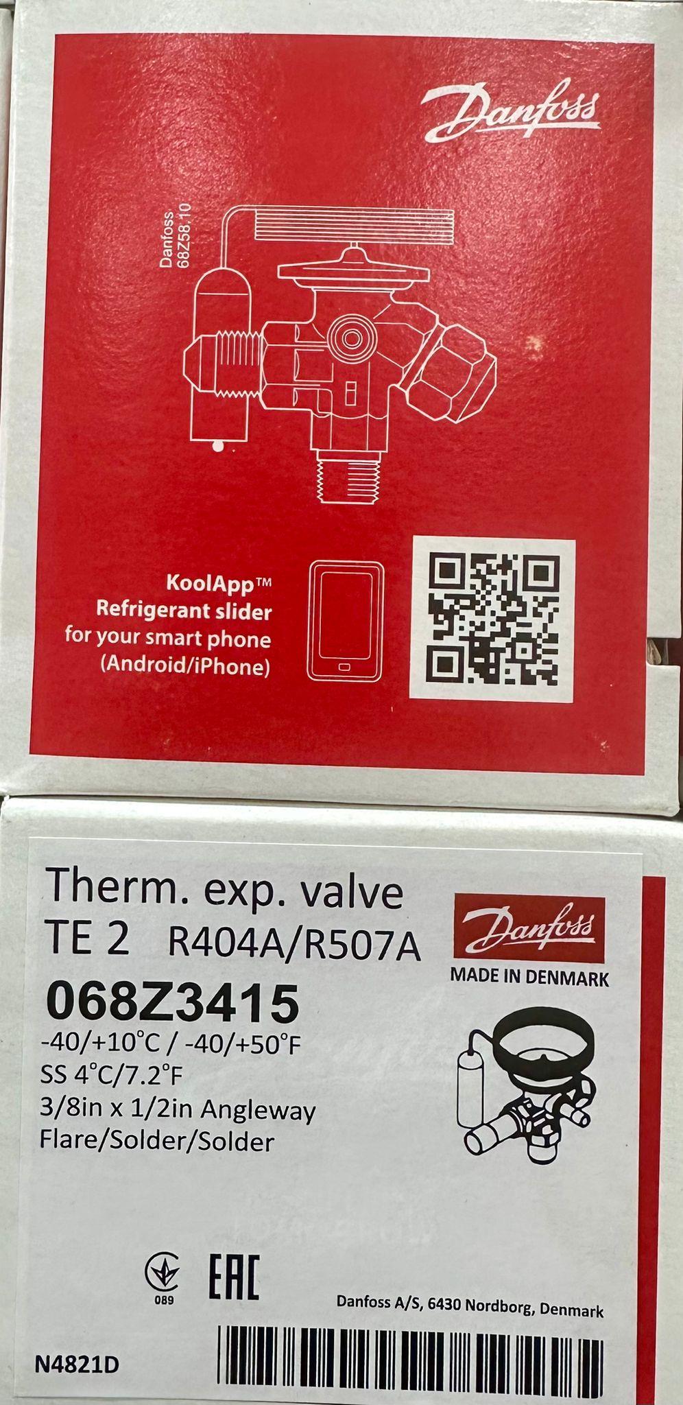 DANFOSS TE 2 068Z3415 KAYNAKLI DIŞ DENGE EXPASİON VALVE R404