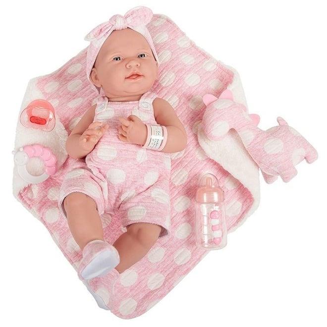Berenguer Gerçekçi Yenidoğan Oyuncak Kız Bebek 38 cm - Pembe Dinazor