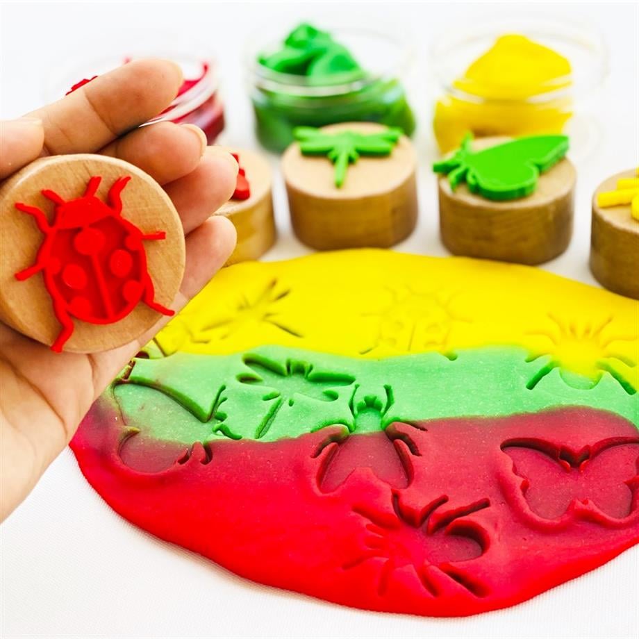 Böcekler Ahşap Damga Set