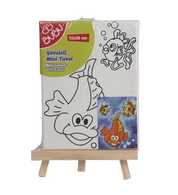 BU-BU MİNİ ŞÖVALELİ TUVAL SETİ 15X20 CM