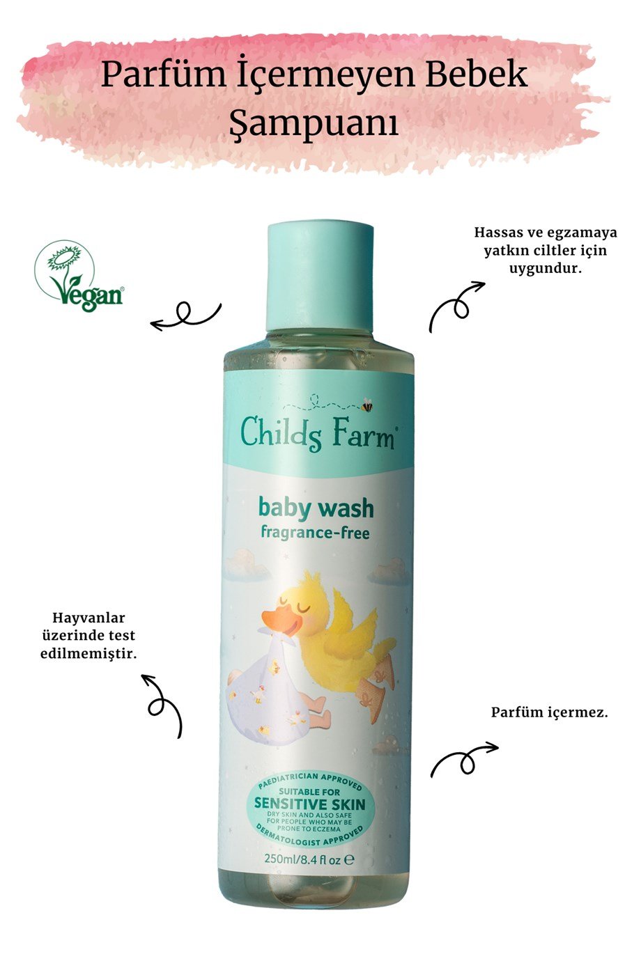 Childs Farm Parfüm İçermeyen Bebek Şampuanı 250ml
