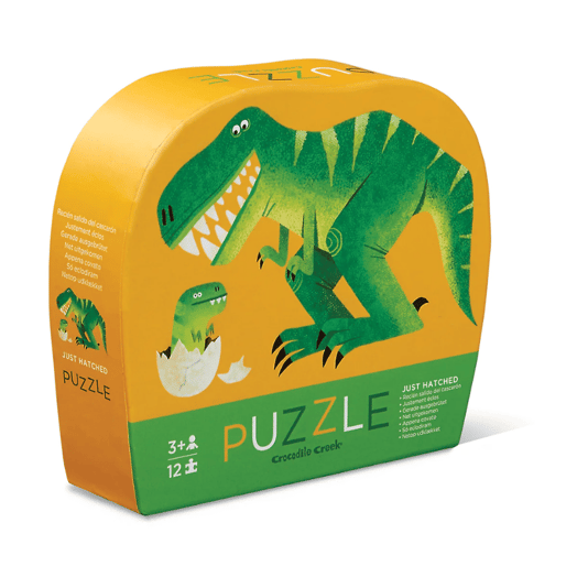 Crocodile Creek Mini Puzzle - 12 Parça - Dinozor Ve Yavrusu