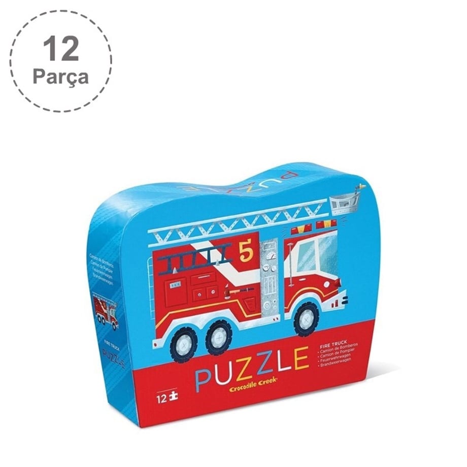 Crocodile Creek Mini Puzzle - 12 Parça - İtfaiye 