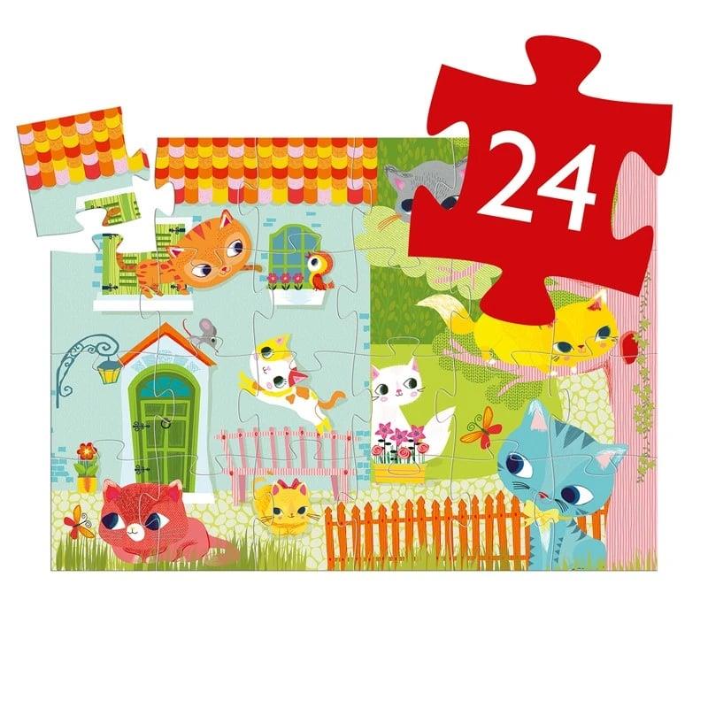 Djeco Dekoratif Puzzle 24 Parça - Pachat And His Friends