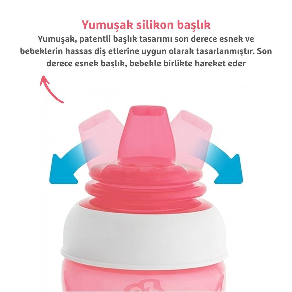 Duyarlı Geçiş Bardağı, 4ay+, 118 ml, Pembe, 1 Adet