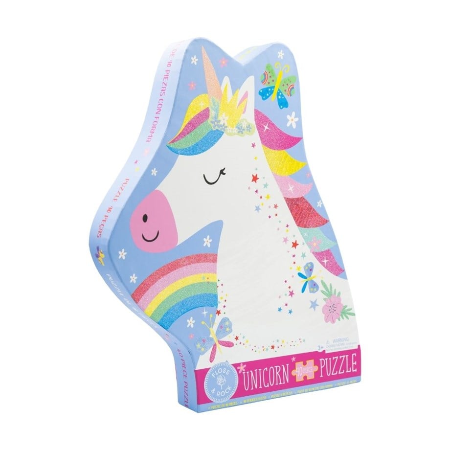 FLOSS & ROCK 40 Parça “Unicorn” Şekilli Yap-Boz / Rainbow Unicorn