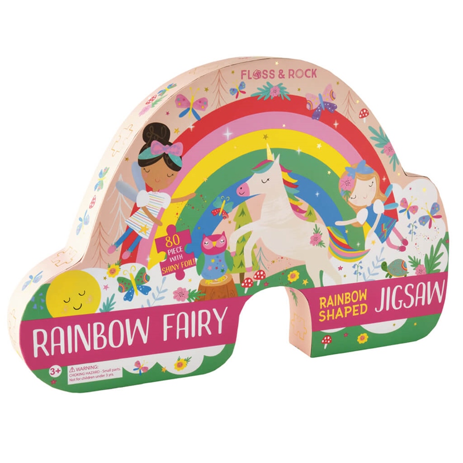 FLOSS & ROCK 80 Parça ‘’Gökkuşağı’’ Şekilli Yap – Boz / Rainbow Fairy