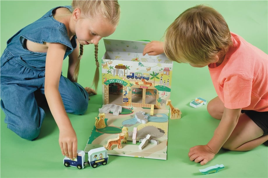 FLOSS & ROCK Ahşap Figürlü Oyun Kutuları / jungle