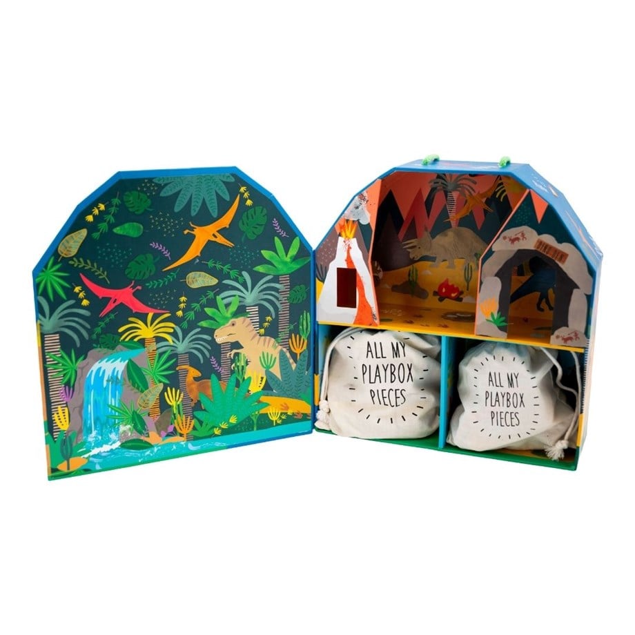 FLOSS & ROCK Ahşap Figürlü Oyun Kutuları / Dino *NEW*