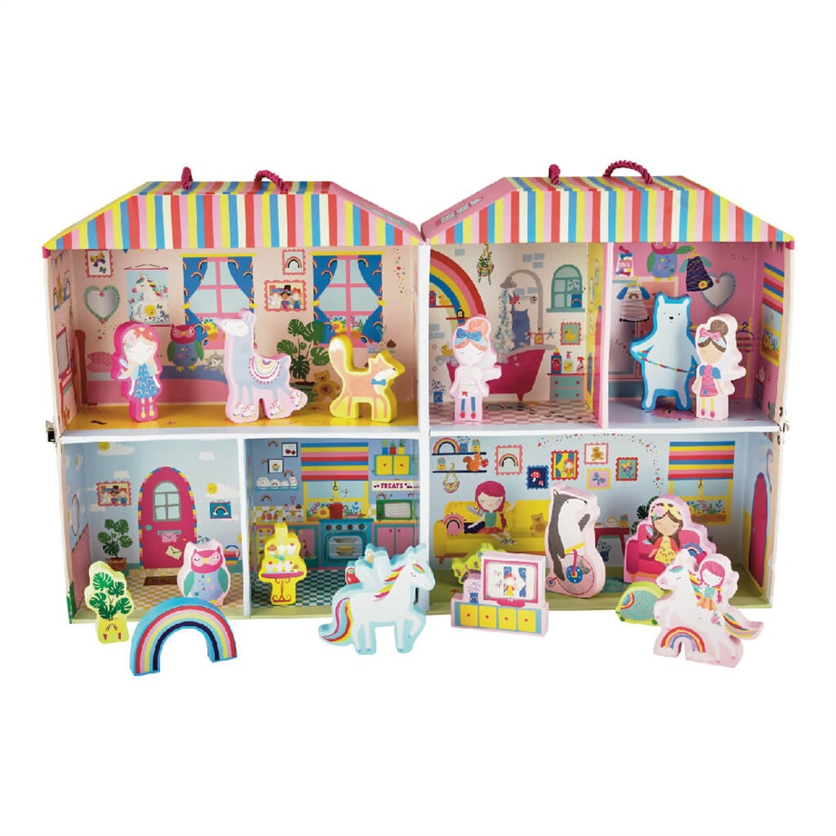 FLOSS & ROCK Ahşap Figürlü Oyun Kutuları / Rainbow 