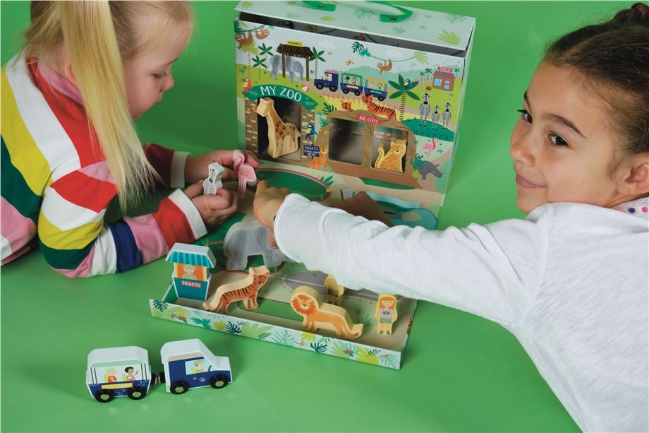 FLOSS & ROCK Ahşap Figürlü Oyun Kutuları / jungle