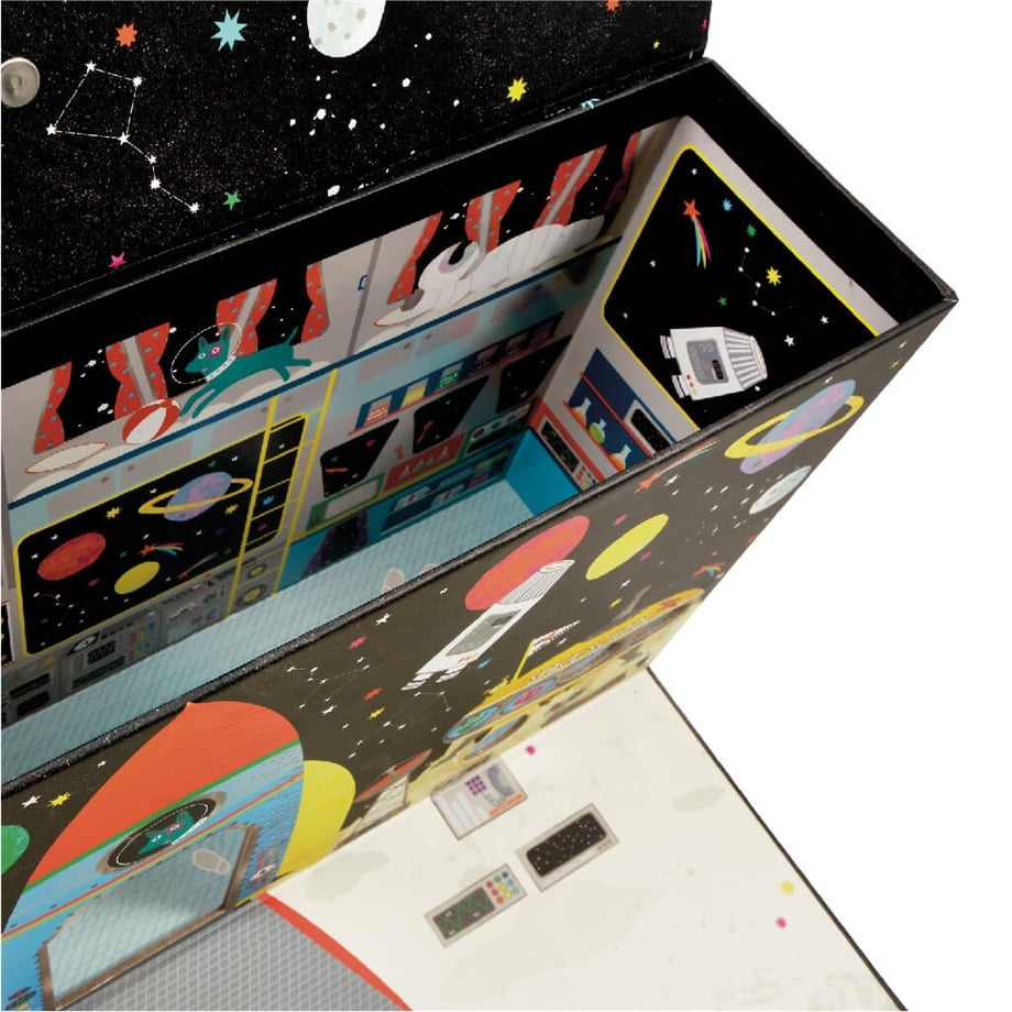 FLOSS & ROCK Ahşap Figürlü Oyun Kutuları / Space