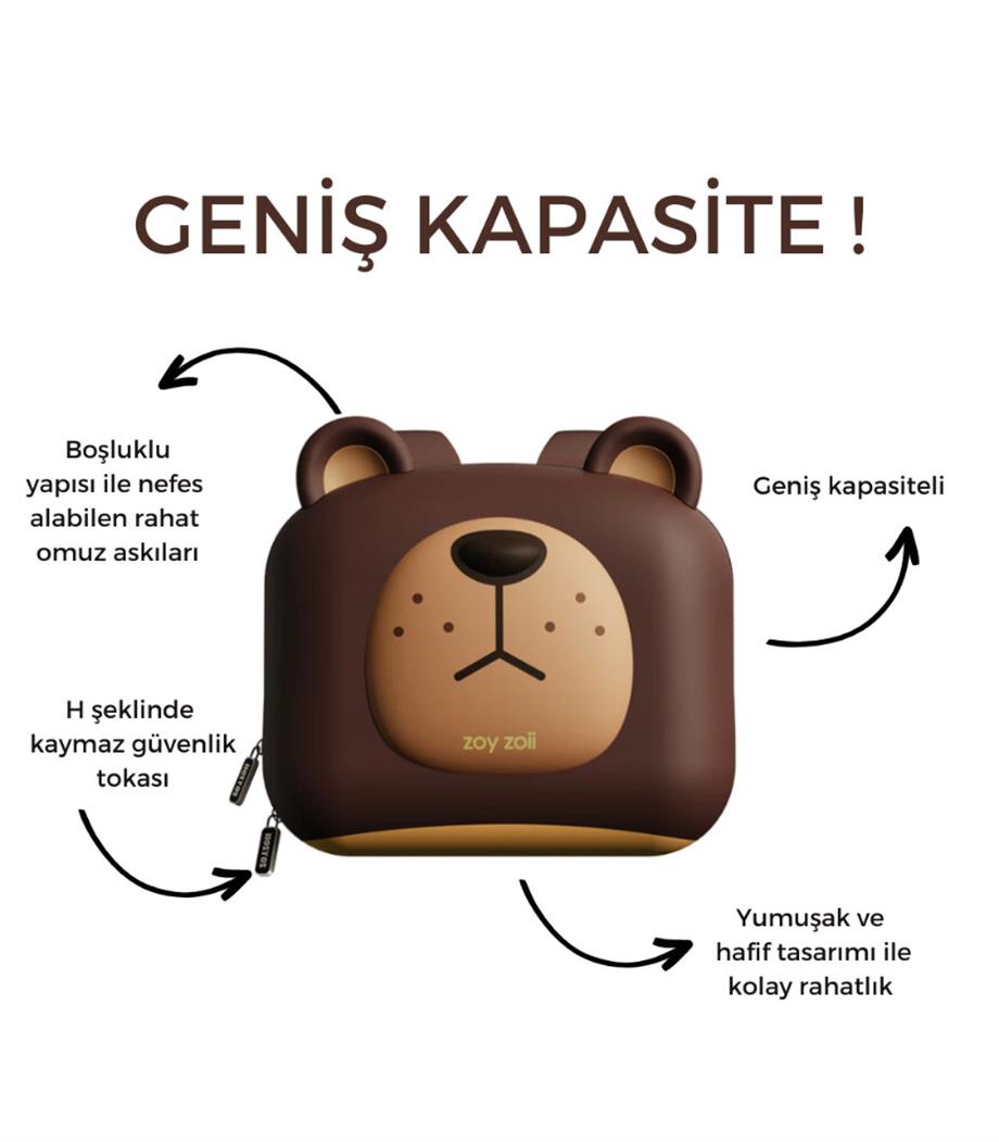 Forest Serisi Cute Big Brown Bear Sırt Çantası 