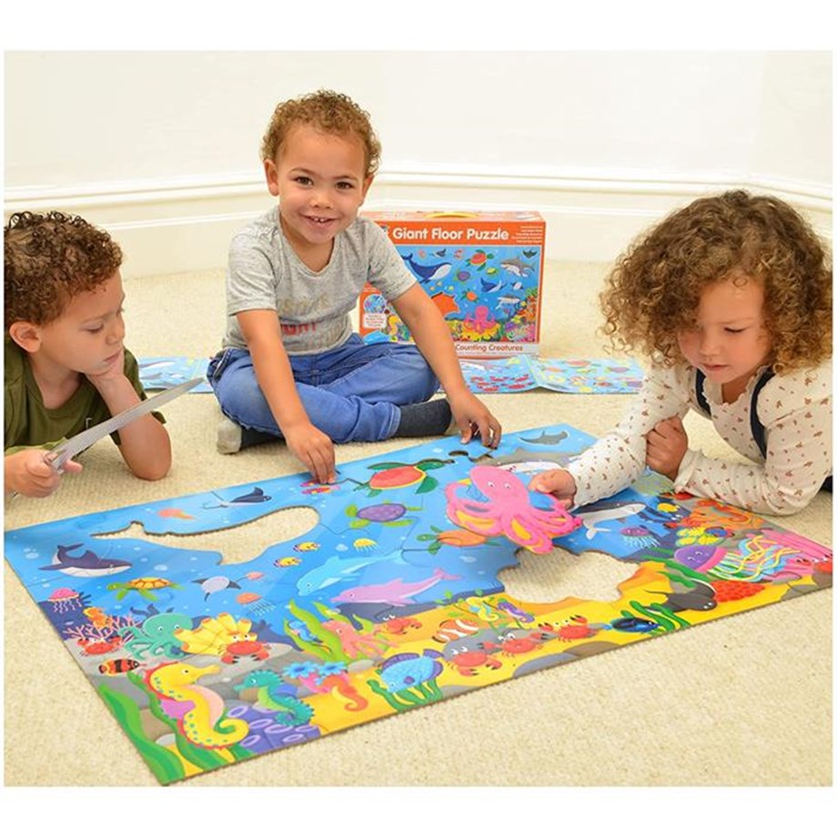 Giant Floor Puzzle Counting Creatures 30 parça 3-6 Yaş