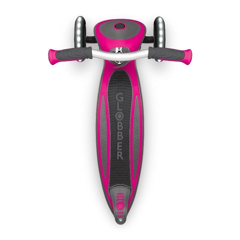 Globber master ışıklı katlanabilir scooter pembe