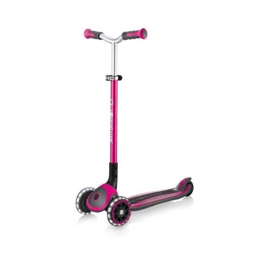 Globber master ışıklı katlanabilir scooter pembe