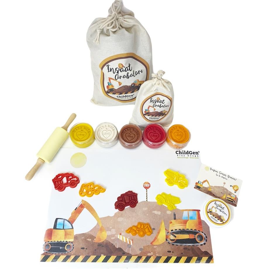İnşaat Arabaları Oyun Hamuru Seti