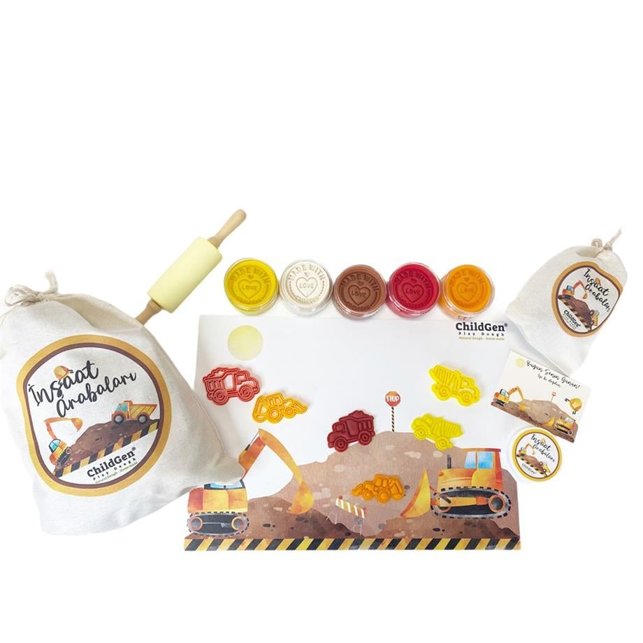 İnşaat Arabaları Oyun Hamuru Seti