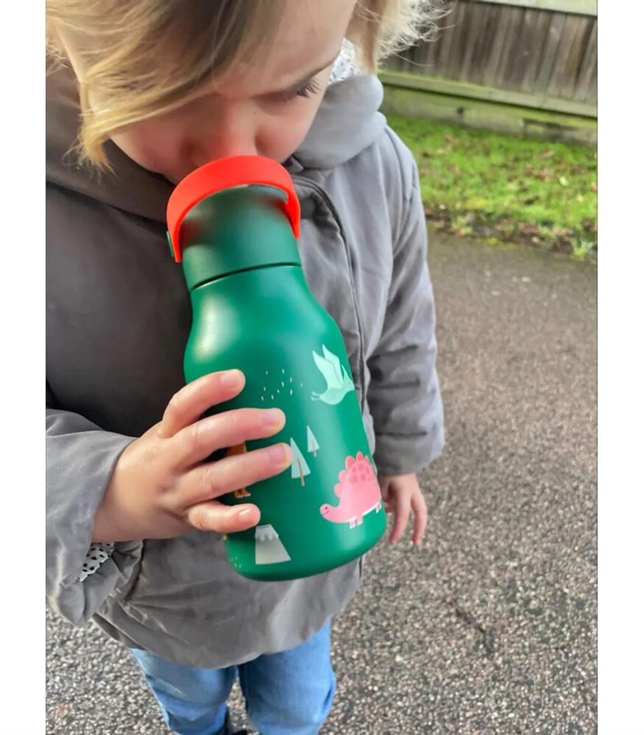 Lund London - Dıno Lıttle Lund Bottle 400Ml - Çocuk Su Şışesı