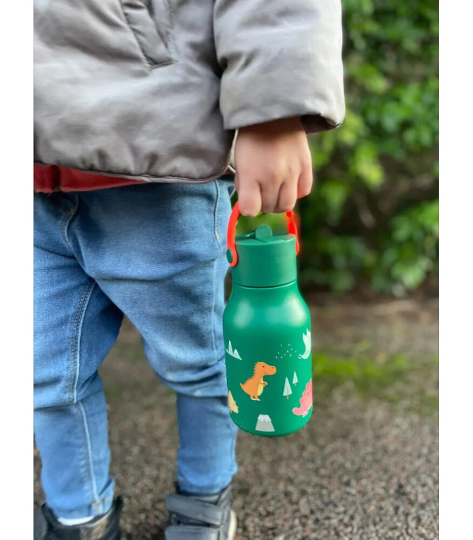 Lund London - Dıno Lıttle Lund Bottle 400Ml - Çocuk Su Şışesı