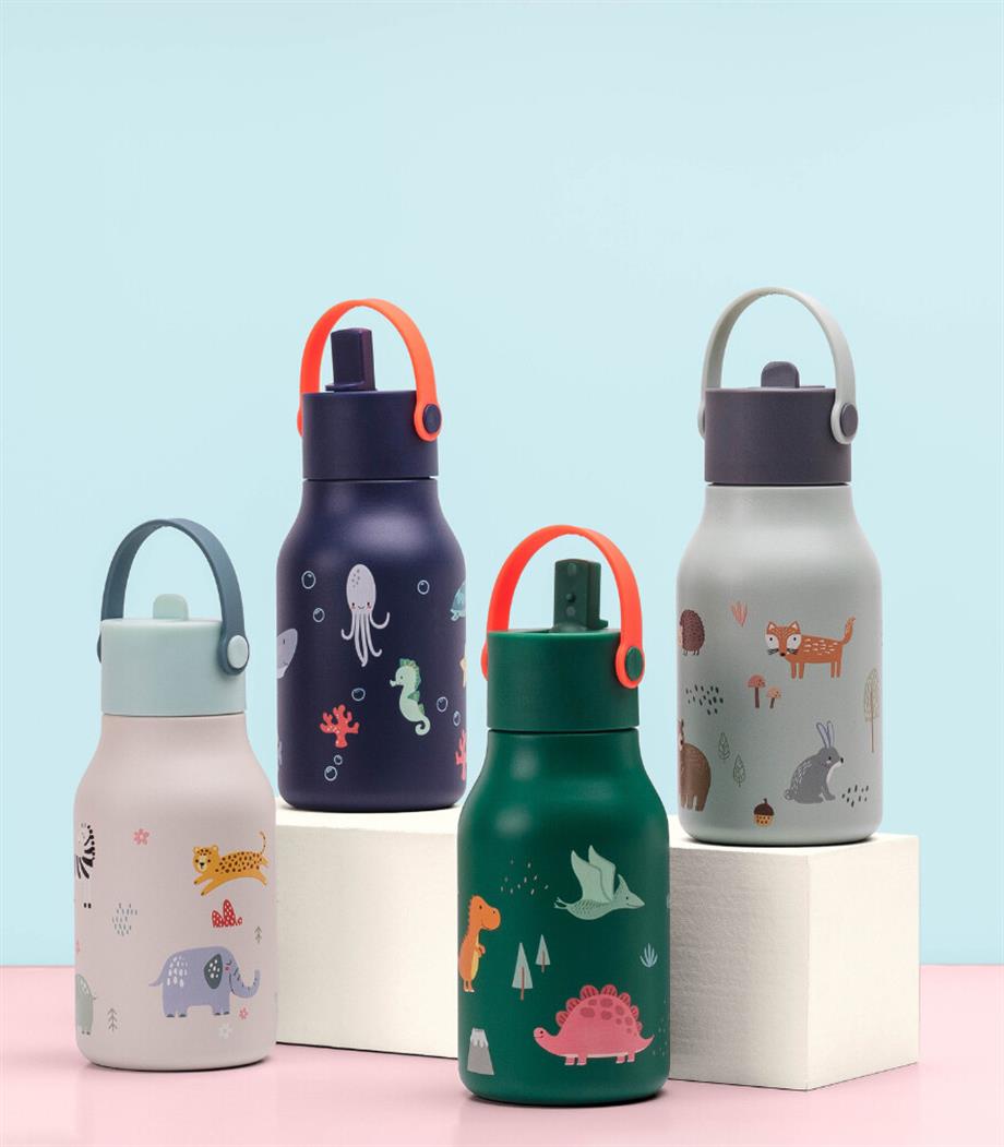 Lund London - Dıno Lıttle Lund Bottle 400Ml - Çocuk Su Şışesı