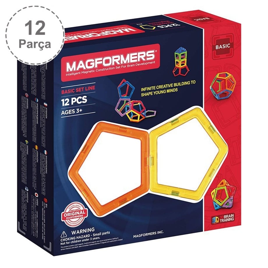 Magformers Mıknatıslı Basic Set - 12 Parça 