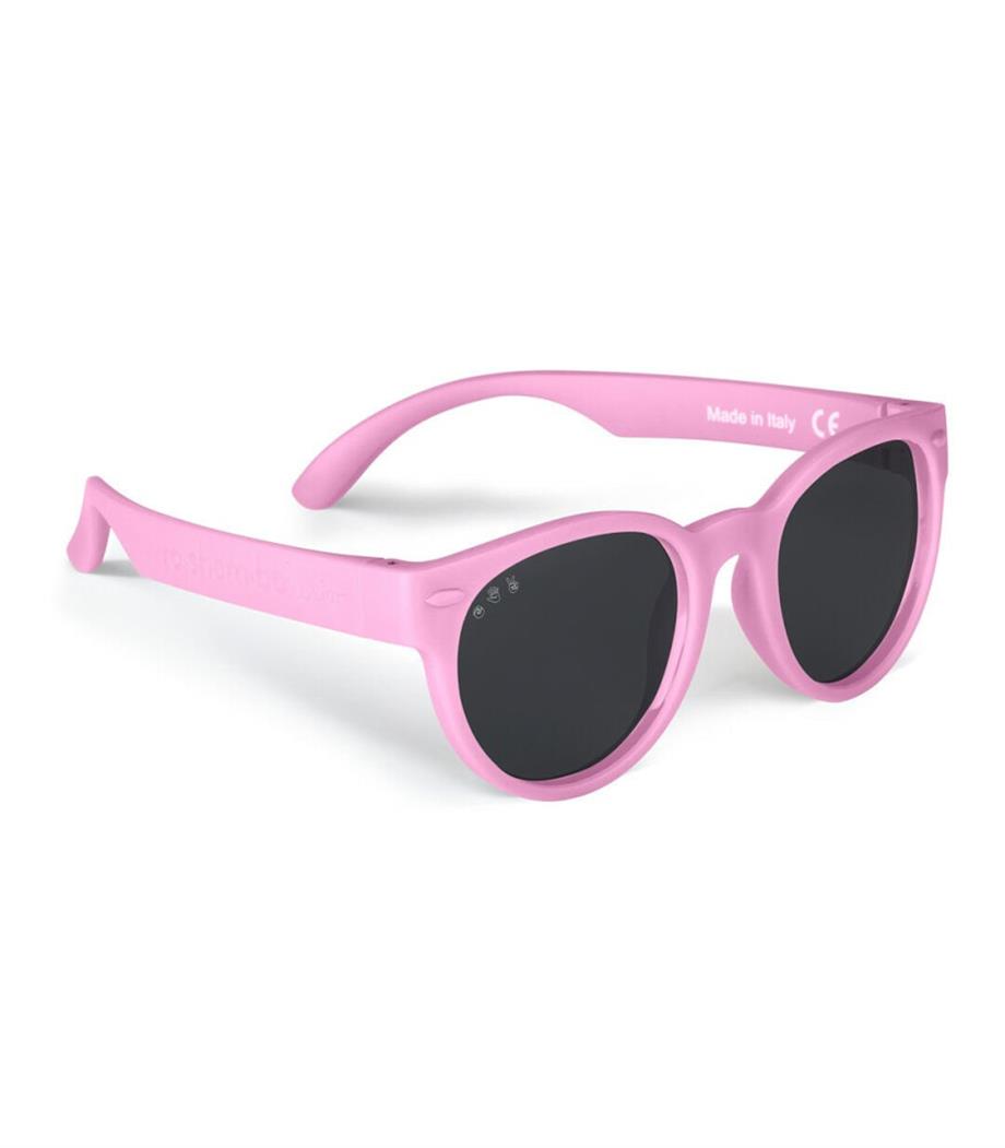 Popple Pembe Gri Standart Lens Çocuk Güneş Gözlüğü Round (2-4) 
