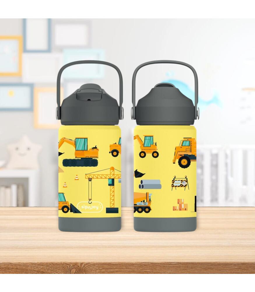 SipnJoy - FlipSip Çocuk Su Termosu | 360 ml - Builder Buddy