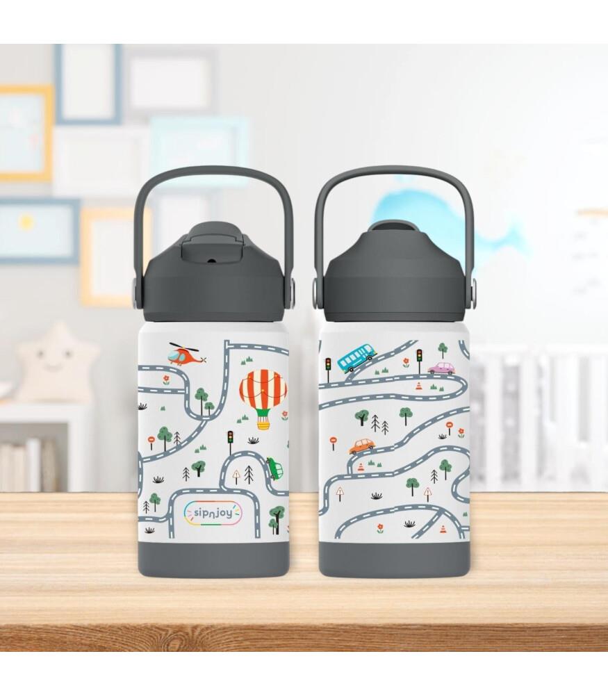 SipnJoy - FlipSip Çocuk Su Termosu | 360 ml - Adventure Trails