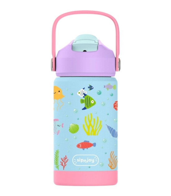 SipnJoy - FlipSip Çocuk Su Termosu | 360 ml - Ocean Whispers