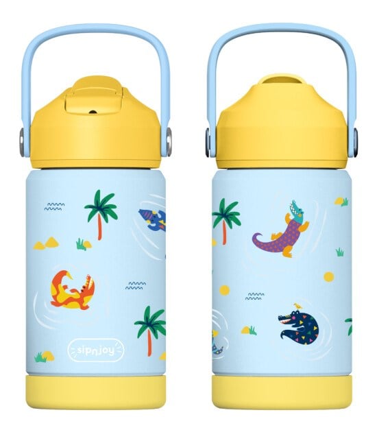 SipnJoy - FlipSip Çocuk Su Termosu | 360 ml - Snappy Croc