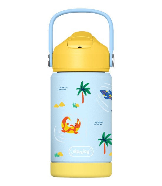 SipnJoy - FlipSip Çocuk Su Termosu | 360 ml - Snappy Croc