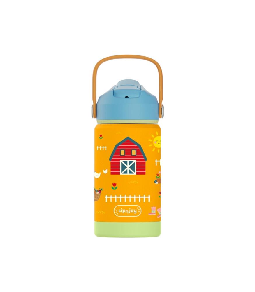 SipnJoy - FlipSip Çocuk Su Termosu | 360 ml - Farmyard Fun