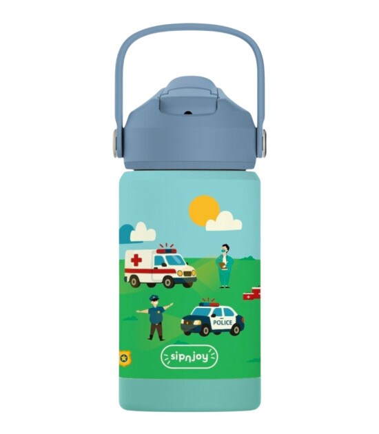 SipnJoy - FlipSip Çocuk Su Termosu | 360 ml - Rescue Crew
