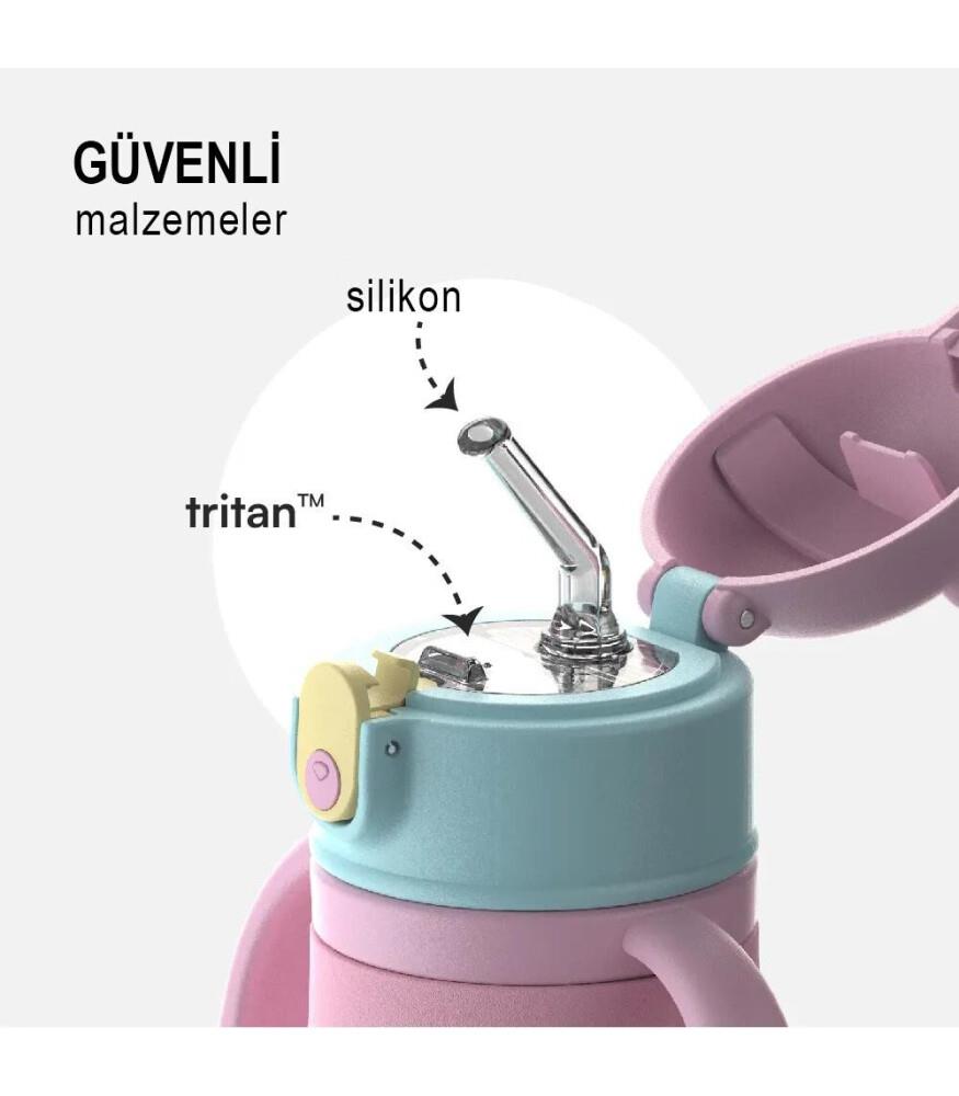 SipnJoy - SippyPals Çocuk Su Termosu | 360 ml -  Koyu mavi