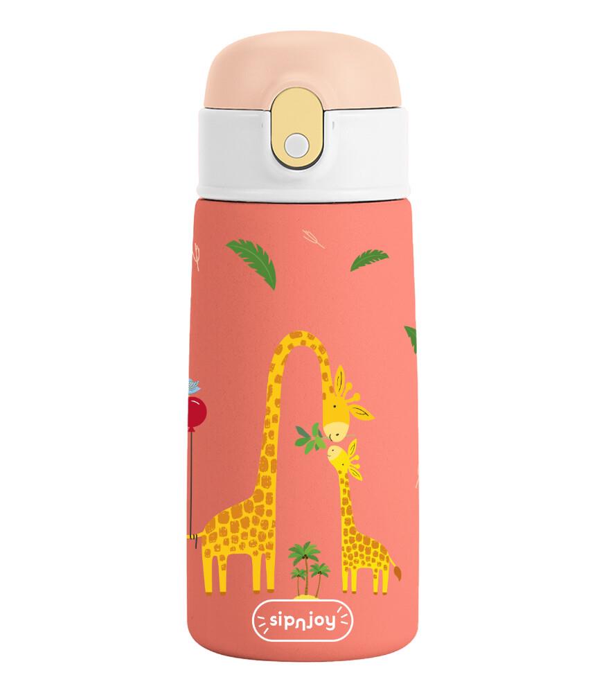 SipnJoy - SipSquad Çocuk Su Termosu | 480 ml - Giggle Giraffe