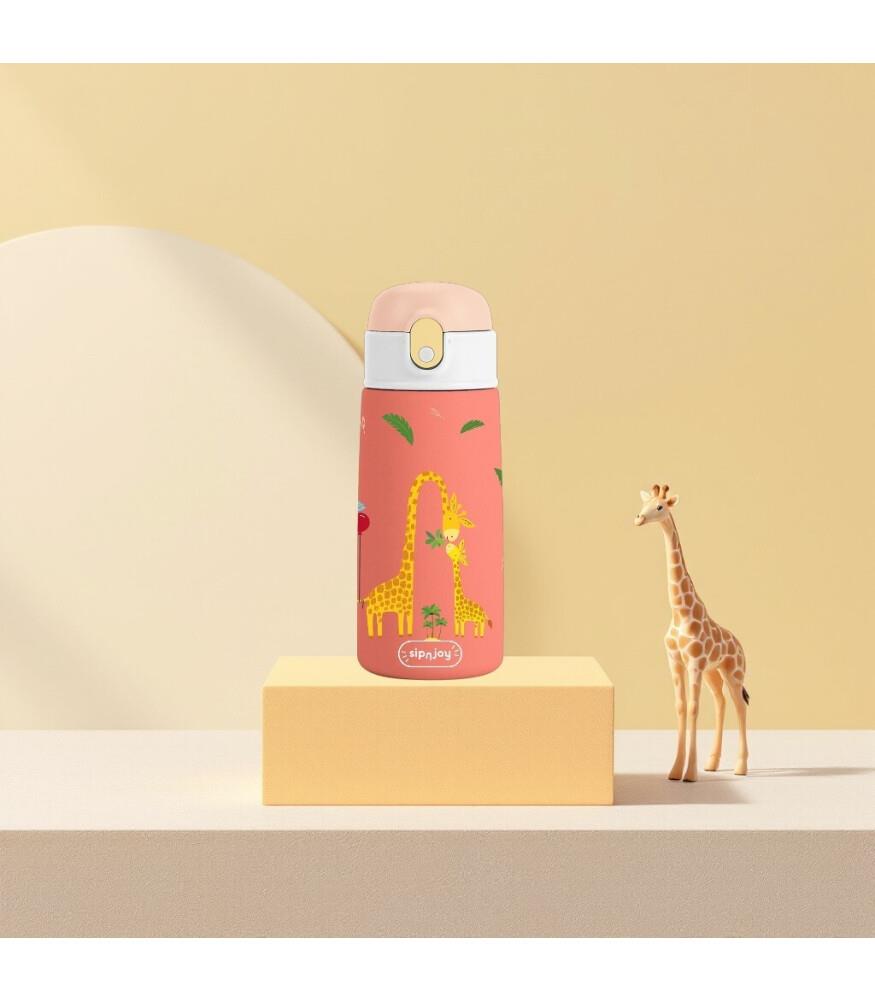 SipnJoy - SipSquad Çocuk Su Termosu | 480 ml - Giggle Giraffe