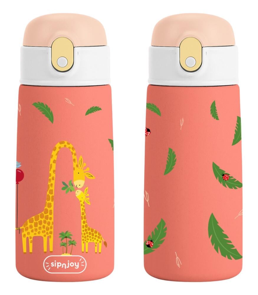 SipnJoy - SipSquad Çocuk Su Termosu | 480 ml - Giggle Giraffe