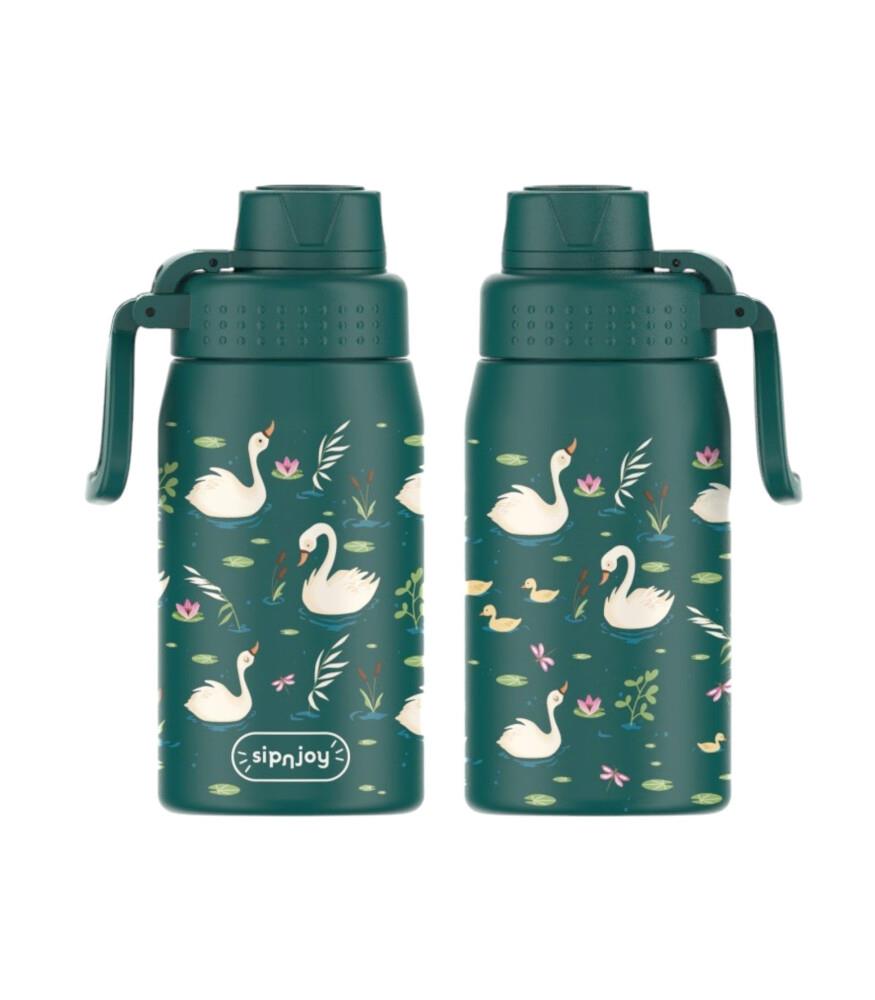 SipnJoy - WideWonder Çocuk Su Termosu | 420 ml - Swan Harmony