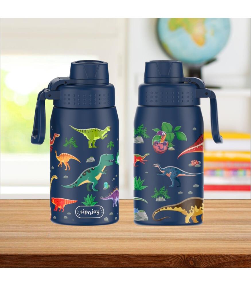 SipnJoy - WideWonder Çocuk Su Termosu | 420 ml - Dino Roar