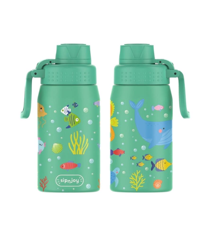 SipnJoy - WideWonder Çocuk Su Termosu | 420 ml - Ocean Whisper