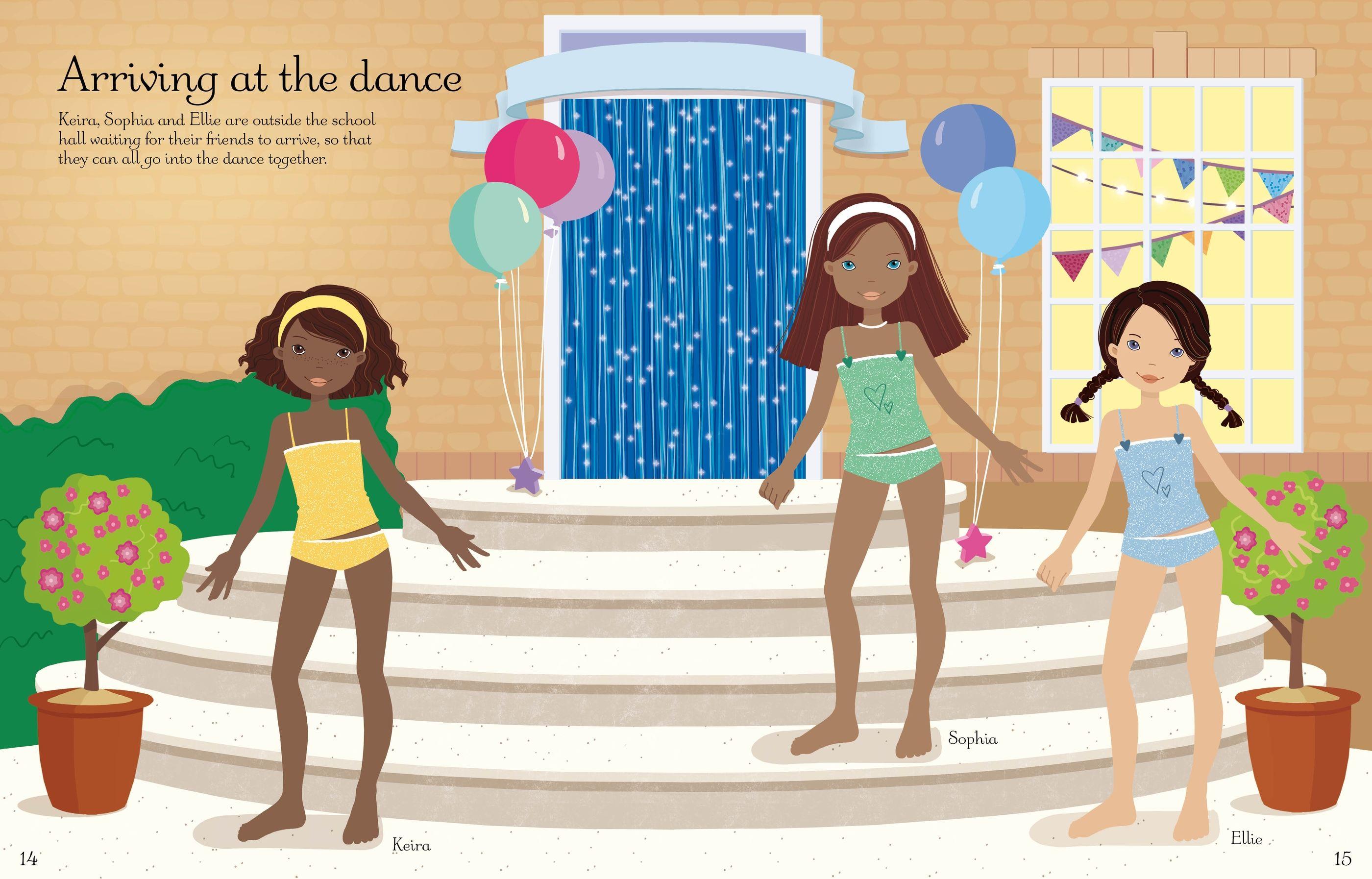 Sticker Dolly Dressing School Dance