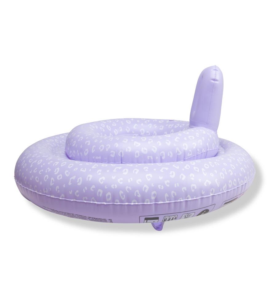 Swim Essentials Leopard Lila Bebek Sırt Destekli Yüzme Simidi 0-1 Yaş
