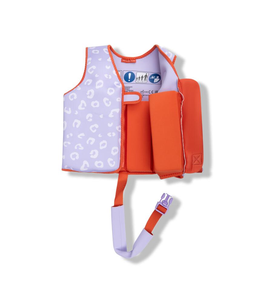 Swim Essentials Leopard Lila Köpük Dolgulu Yüzme Yeleği 3-6 Yaş