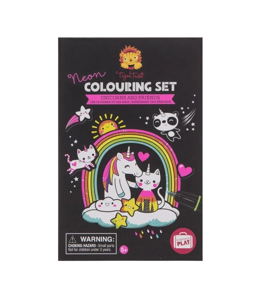Tiger Tribe Neon Boyama Seti - Unicorns and Friends