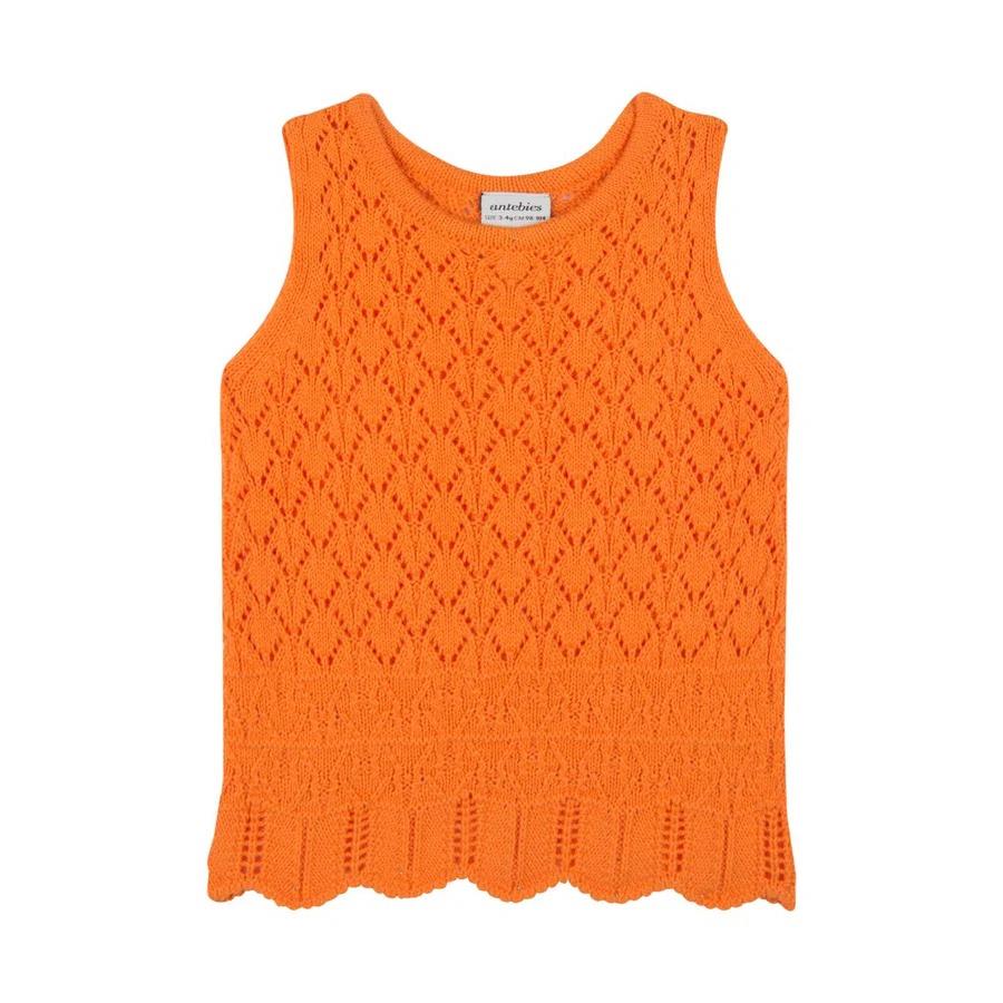 Turuncu Jakarlı Triko Şortlu Set