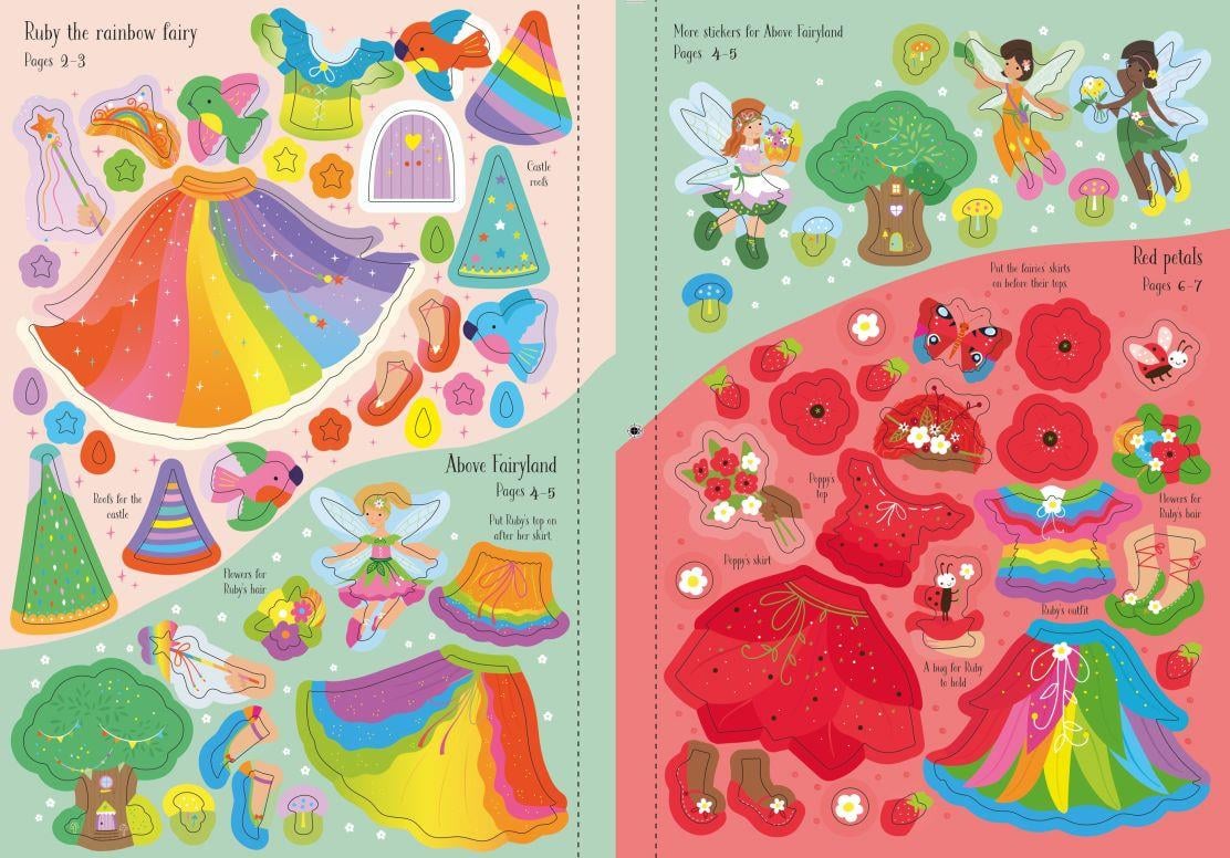 USB - Little Sticker Dolly Dressing Rainbow Fairy